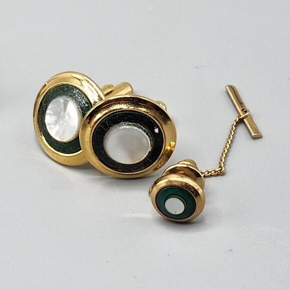 Assorted Cufflinks Chain Fob Tie Clip Lot Mens Accessories Dog Red Stone Blue - Picture 3 of 12